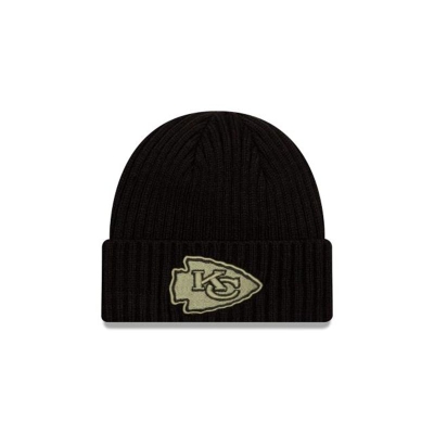 Kansas City Chiefs Gorra | New Era NFL Salute To Service Cuff Knit Beanie Mexico - Negros